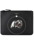Givenchy Monkey Brothers Printed Clutch - Black
