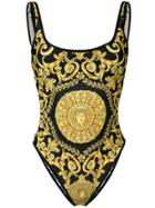 Versace Medusa Print Swimsuit - Black