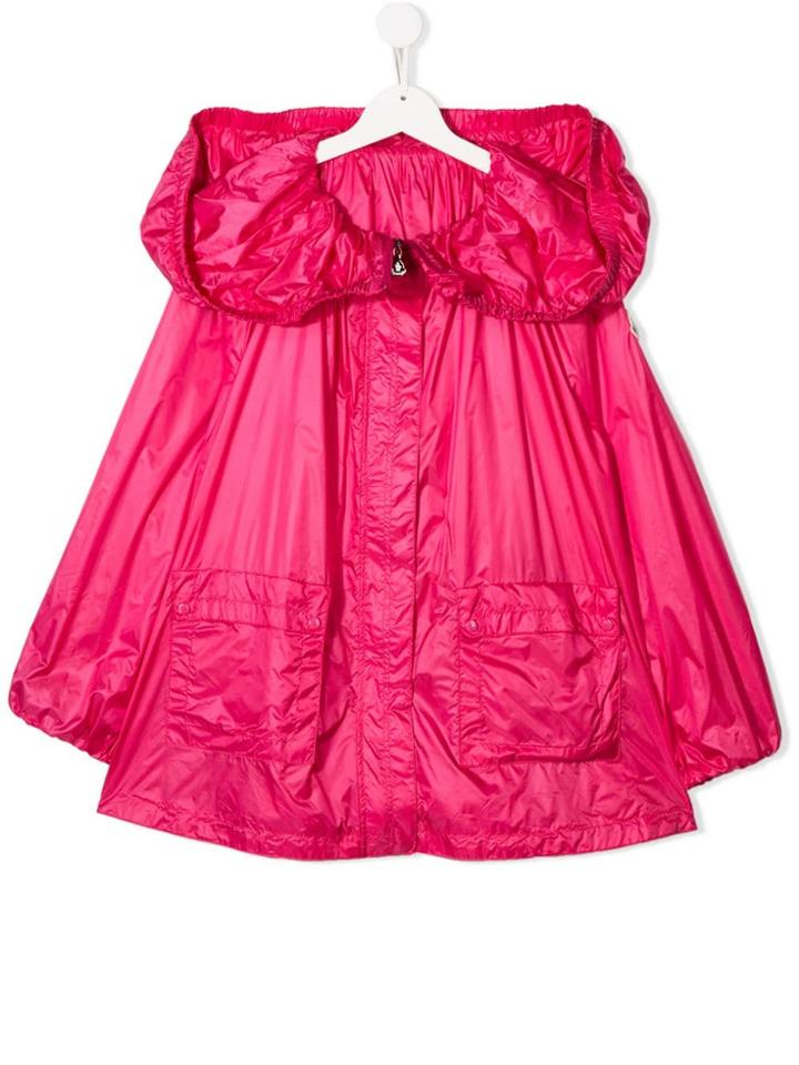 Moncler Kids Teen Hooded Raincoat - Pink