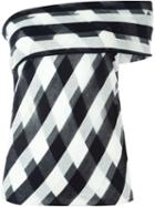 Stella Mccartney 'transparent Check' Off The Shoulder Top