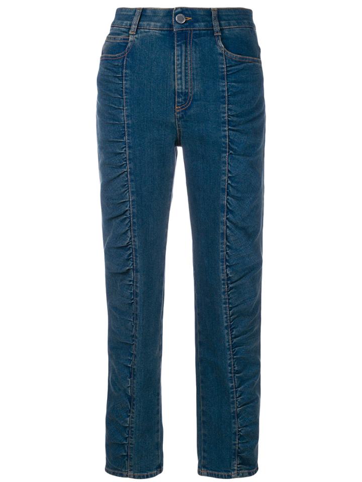 Stella Mccartney Ruched Panel Jeans - Blue