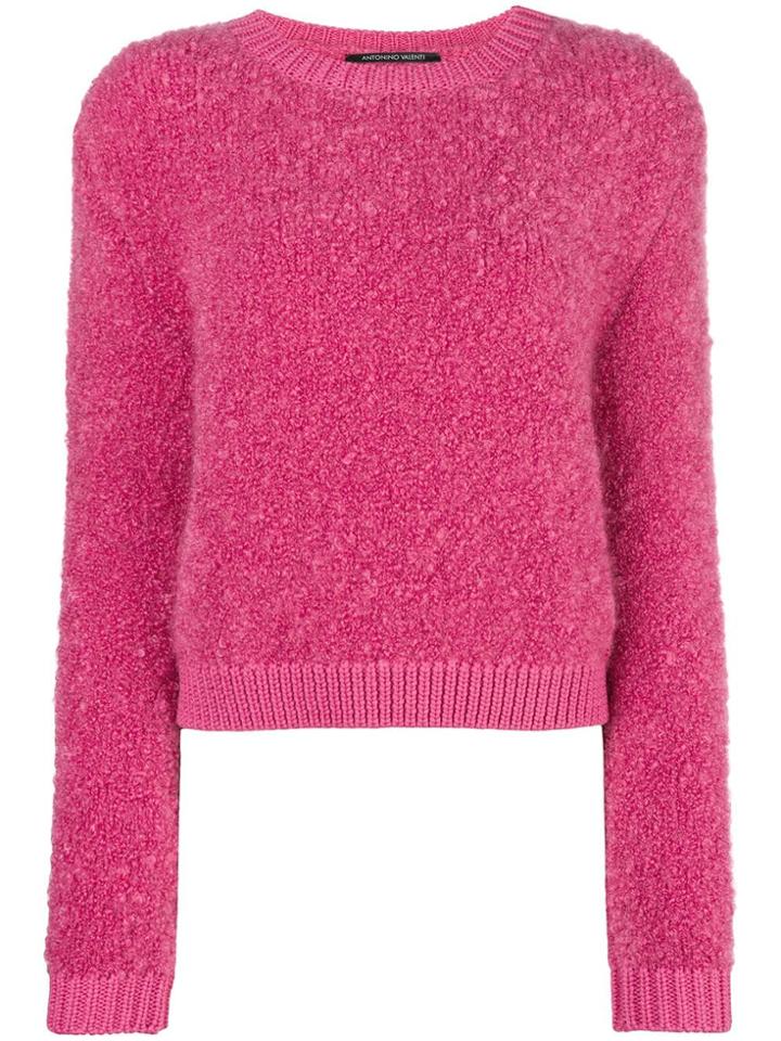 Antonino Valenti Furry Basic Jumper - Pink & Purple