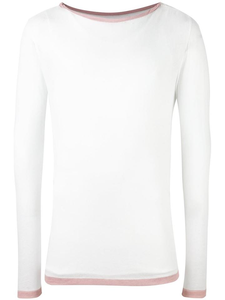 Water Longsleeved T-shirt, Adult Unisex, Size: Small, White, Cotton