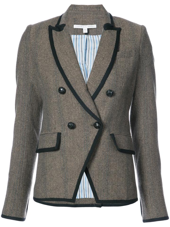 Veronica Beard Tweed Fitted Blazer - Brown