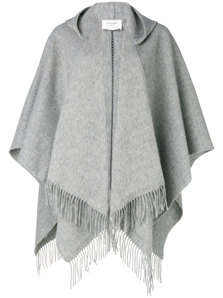 Snobby Sheep Hooded Poncho - Grey