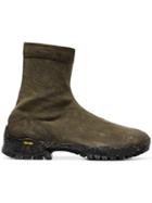 Alyx X Roa Distressed Suede Boots - Green