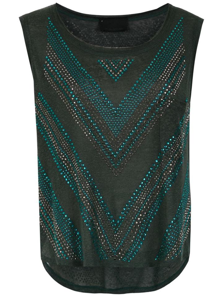 Andrea Bogosian Embellished Blouse - Green