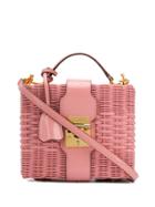 Mark Cross Wicker Box Bag - Pink