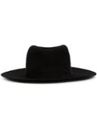 Maison Michel 'charles' Hat, Women's, Size: Large, Black, Cotton/viscose/rabbit Felt