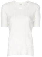 Cyclas Round Neck Knitted Top - White