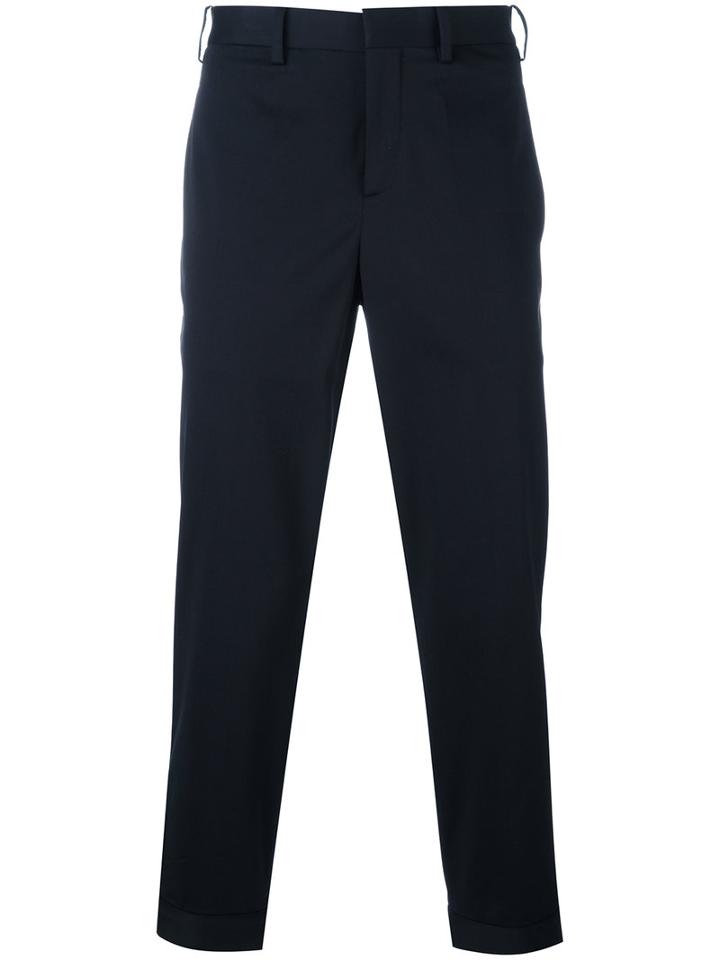 Neil Barrett - Cropped Trousers - Men - Cotton/polyester - 46, Blue, Cotton/polyester