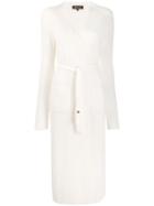 Loro Piana Long Belted Cardigan - White