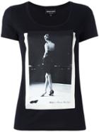 Emporio Armani Woman Print T-shirt, Women's, Size: 42, Black, Cotton/modal