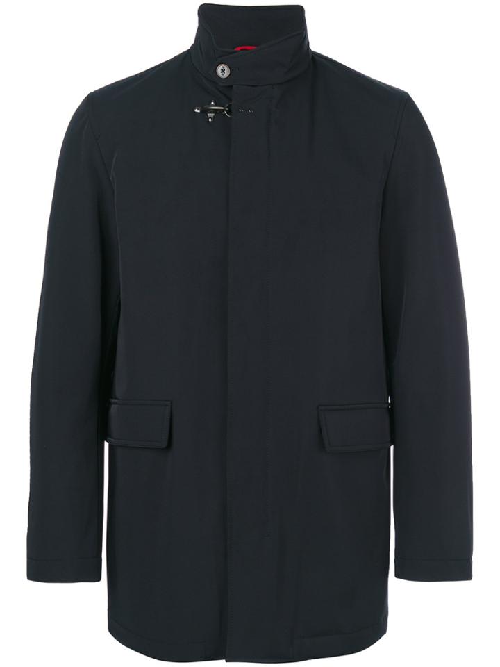 Fay Detroit Stretch Raincoat - Blue