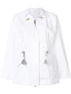 Fay Drawstring Fitted Jacket - White