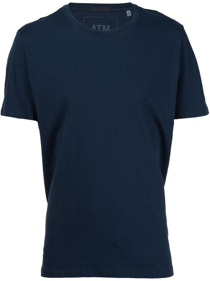 Atm Anthony Thomas Melillo Classic Jersey Crew Neck T-shirt, Men's, Size: Large, Blue, Cotton