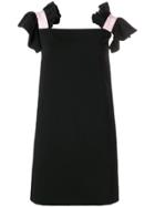 Brognano Ruffled Straps Dress - Black