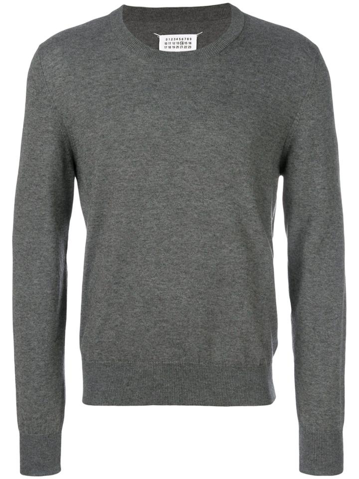 Maison Margiela Elbow Patch Crew Jumper - Grey