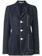Stella Mccartney Angie Jacket, Women's, Size: 46, Blue, Cotton/polyamide/linen/flax