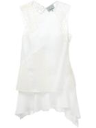 3.1 Phillip Lim Asymmetric Macrame Tank Top - White