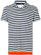 Orlebar Brown Striped Print Polo Shirt - Blue