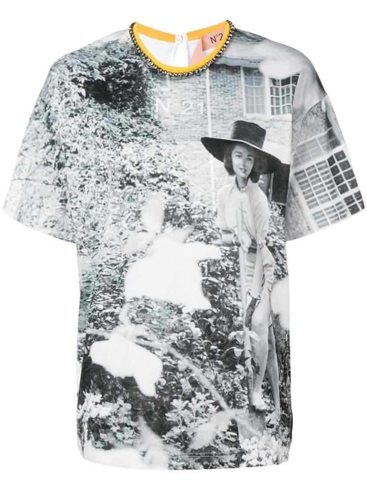 No21 Photograph Print T-shirt - Grey