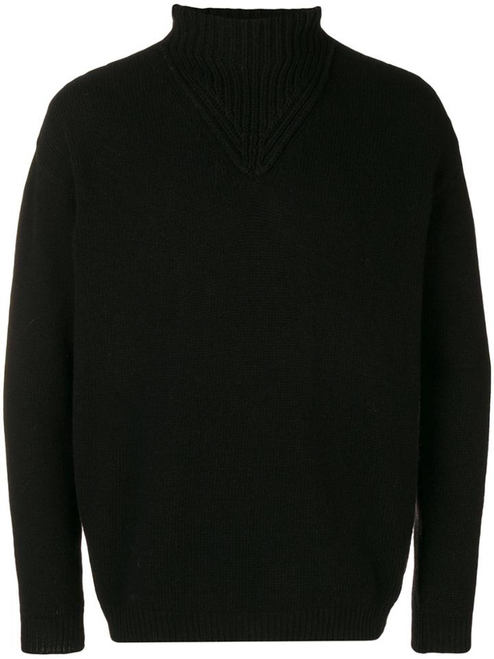 Daniele Alessandrini Roll-neck Fitted Sweater - Black