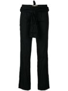 Romeo Gigli Vintage Wrapped Waistband Trousers - Black