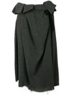 Comme Des Garçons Pre-owned Paper Bag Waist Raw Hem Skirt - Grey