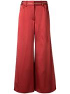 Peter Pilotto Cropped Palazzo Pants - Red