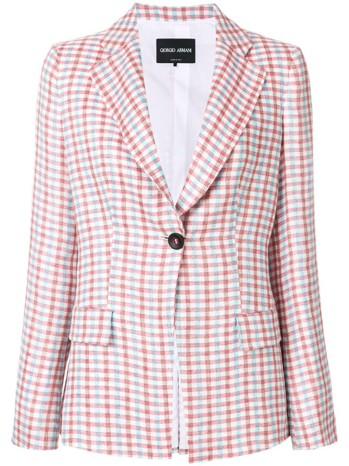Giorgio Armani Checked Blazer - Multicolour