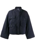 Closed Wide Sleeve Jacket - Blue