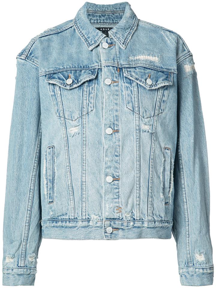 Ksubi - Distressed Denim Jacket - Women - Cotton - Xs, Blue, Cotton