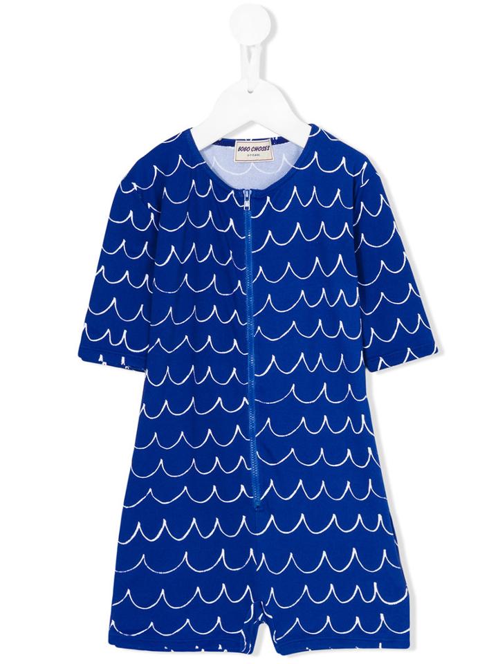 Bobo Choses - Striped Playsuit - Kids - Polyamide/spandex/elastane - 7 Yrs, Blue