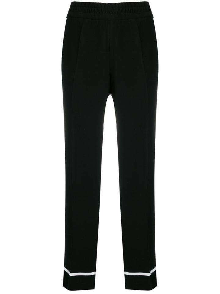 Cambio Contrasting Strap Trousers - Black