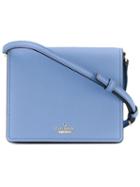 Logo Stamp Shoulder Bag - Women - Leather - One Size, Blue, Leather, Kate Spade