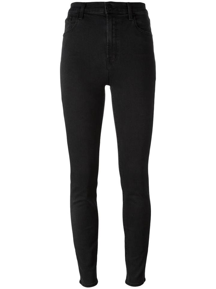 J Brand High Rise Skinny Jeans, Women's, Size: 29, Black, Cotton/polyester/spandex/elastane