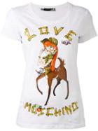 Love Moschino - Logo Print T-shirt - Women - Cotton/spandex/elastane - 42, White, Cotton/spandex/elastane
