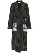 Ex Infinitas Off The Grid Surf Print Robe - Black