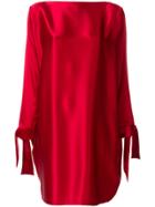 Gianluca Capannolo Tie Cuff Shift Dress - Red