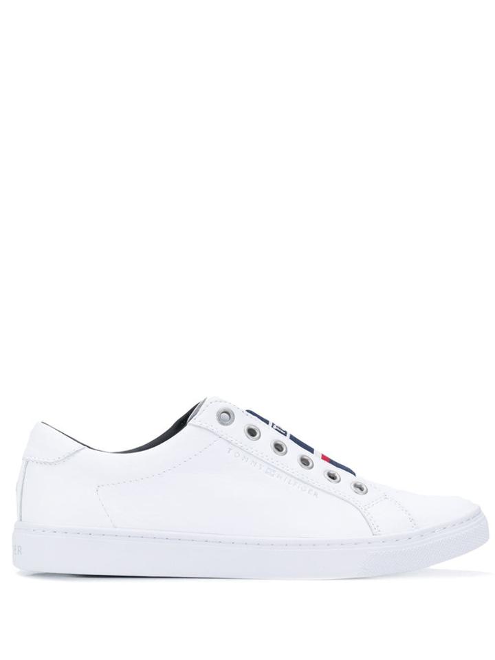 Tommy Hilfiger Logo Strap Sneakers - White