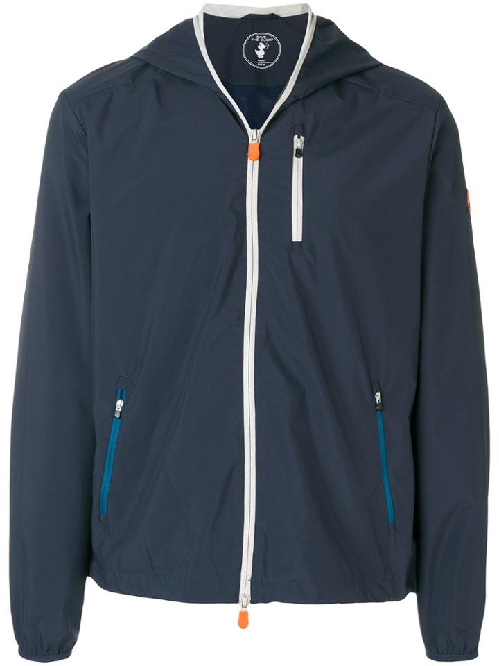 Save The Duck Contrast Hood Jacket - Blue