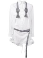 Sacai - Belted Shirt - Women - Cotton/polyester/polyurethane - 2, White, Cotton/polyester/polyurethane