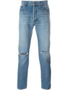 Saint Laurent Slim Washed Jeans, Men's, Size: 31, Blue, Cotton