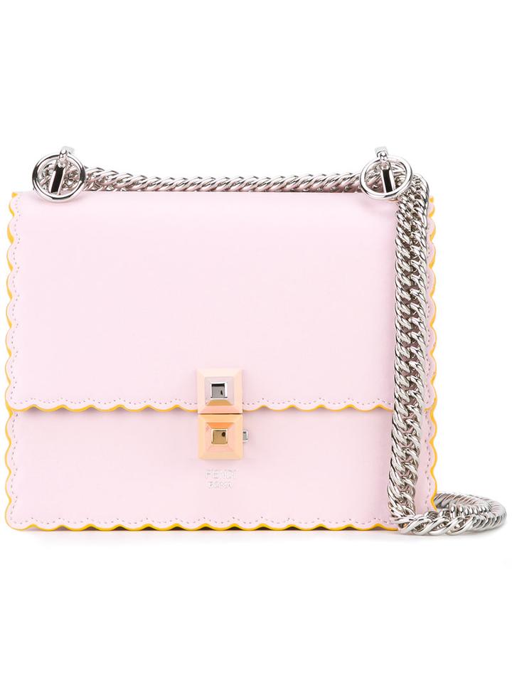 Fendi - Kan I Shoulder Bag - Women - Calf Leather - One Size, Women's, Pink/purple, Calf Leather
