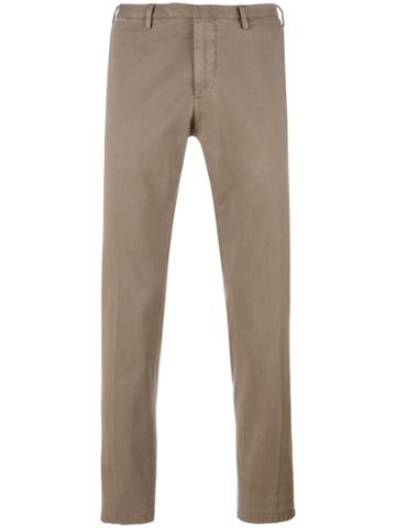 Biagio Sananiello Straight-leg Trousers, Men's, Size: 52, Brown, Cotton/elastodiene