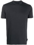 Emporio Armani Round Neck Striped T-shirt - Grey