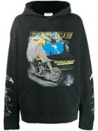 Rhude Eagle Moto Hoodie - Black