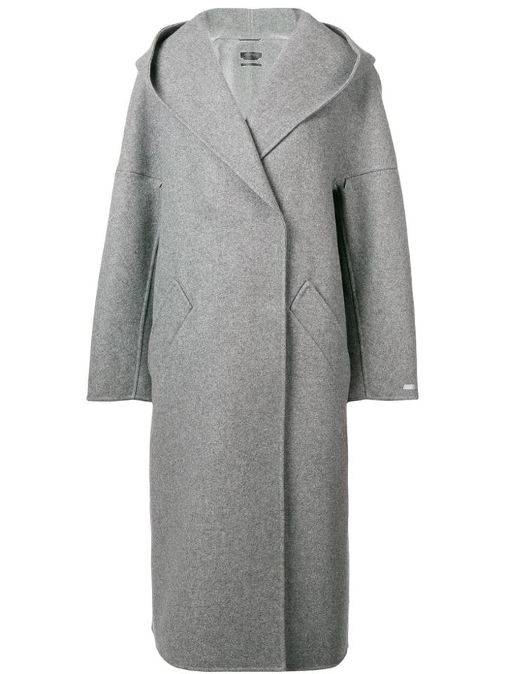 Sportmax Longline Cocoon Coat - Grey