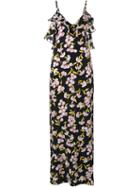 Marni Floral Print Silk Long Dress